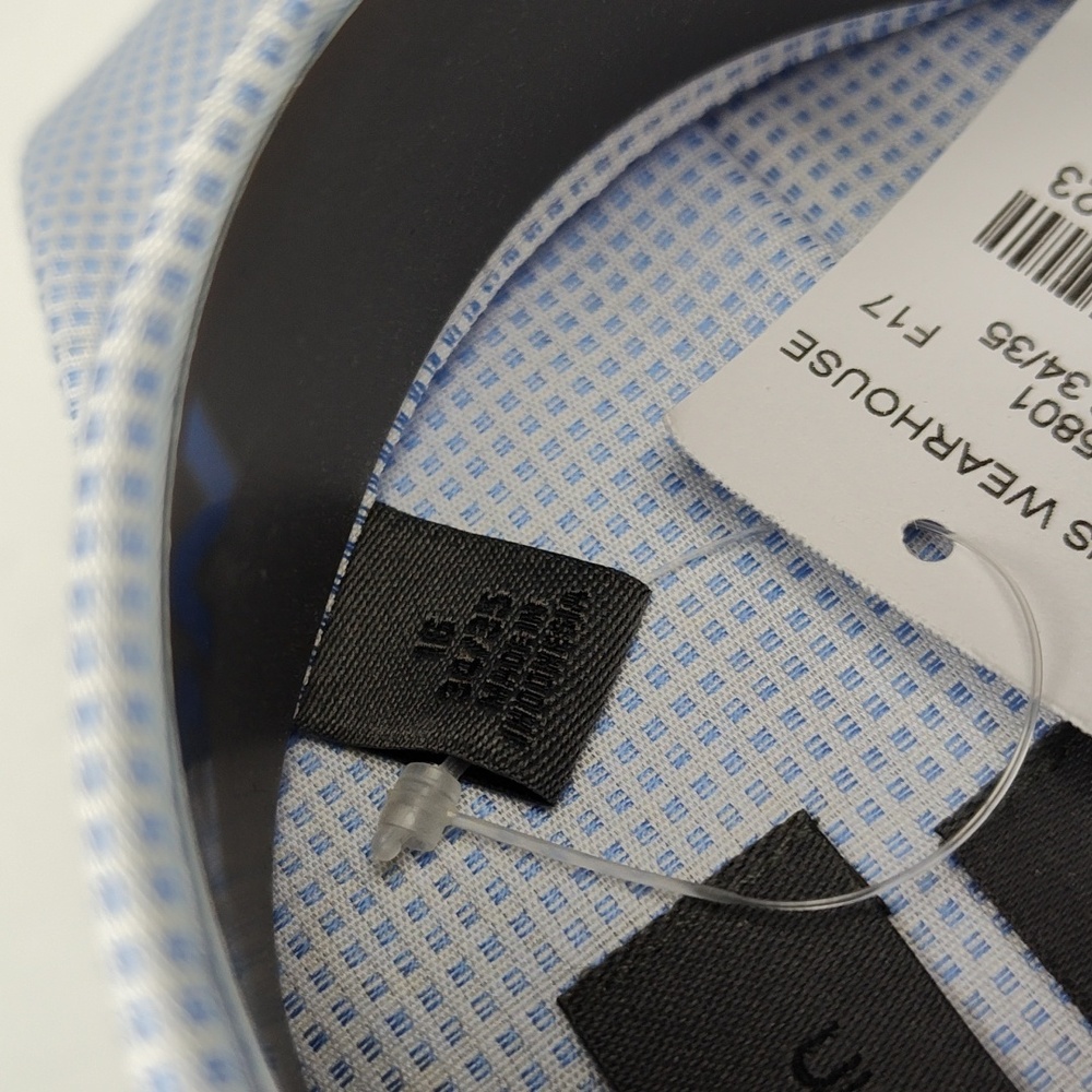 NWT Calvin Klein infinite non iron men's dress shirt slim fit 16 sleeve 34/35 - Picture 6 of 6